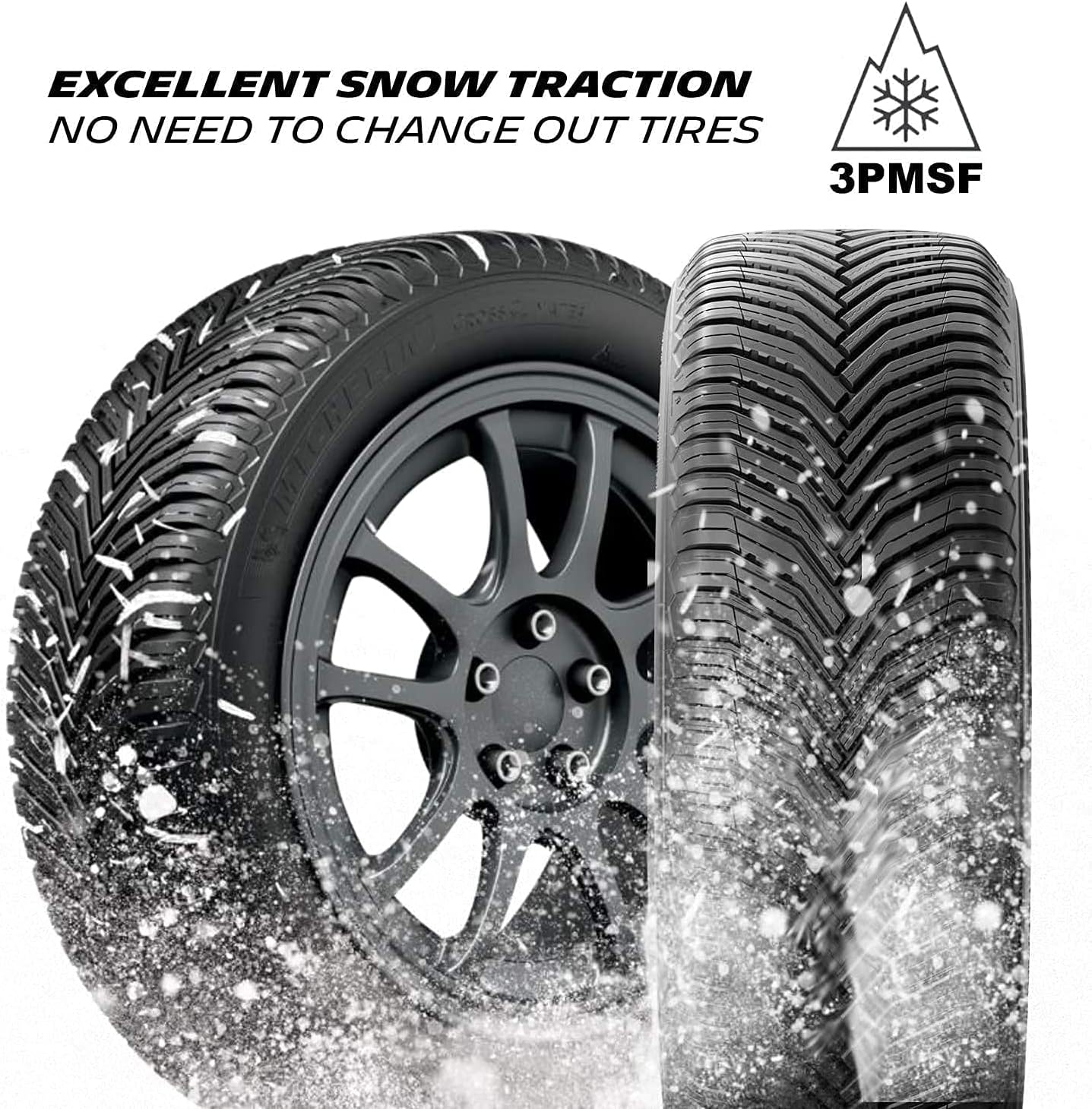 MICHELIN CrossClimate2 All-Season Radial Car Tire for Grand Touring, 205/55R16 91H