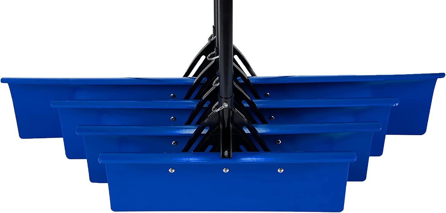 EarthWay 30" Professional Snow Pusher with Fiberglass Shaft, Snow Shovel for driveways, Snow Pusher for Tall People, D-Shaped Handle, and Quick Assembly, Polar Tech Pack of 2