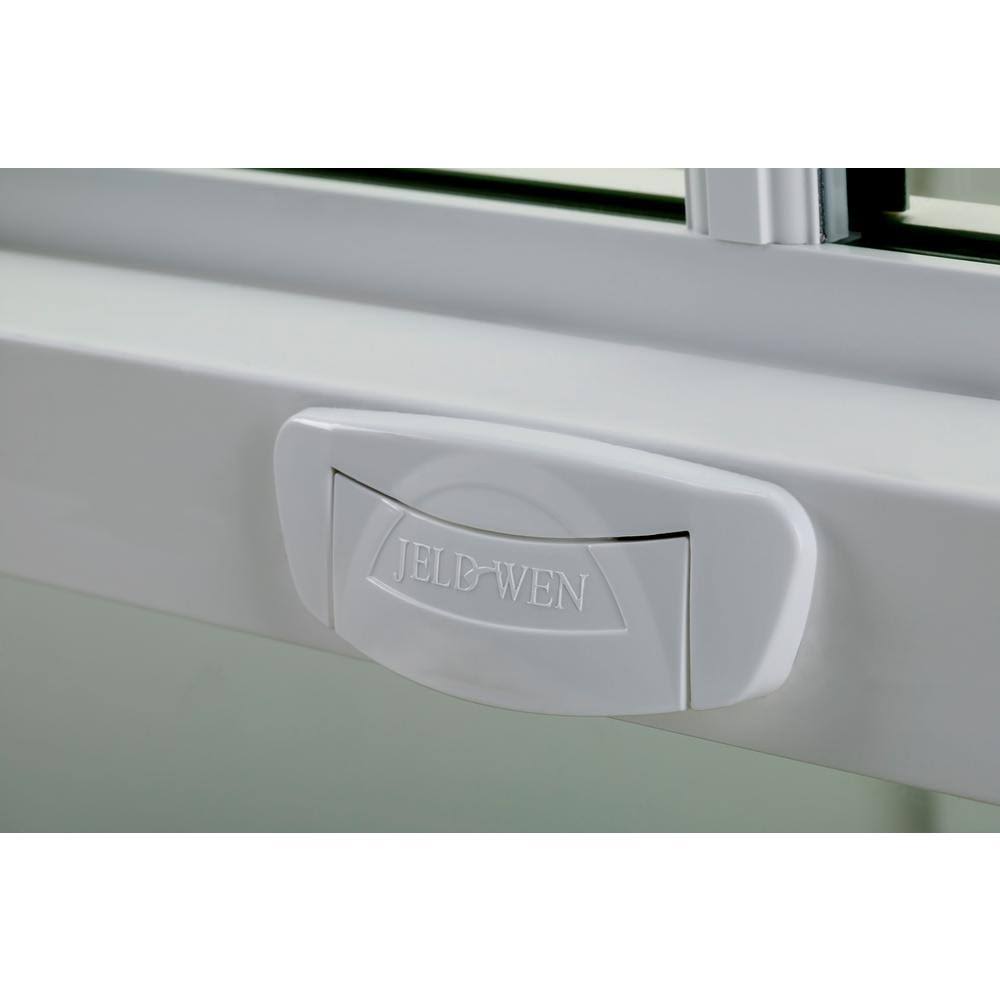 JELD-WEN 30 in. x 48 in. V-4500 Series White Single-Hung Vinyl Window with 6-Lite Colonial Grids/Grilles