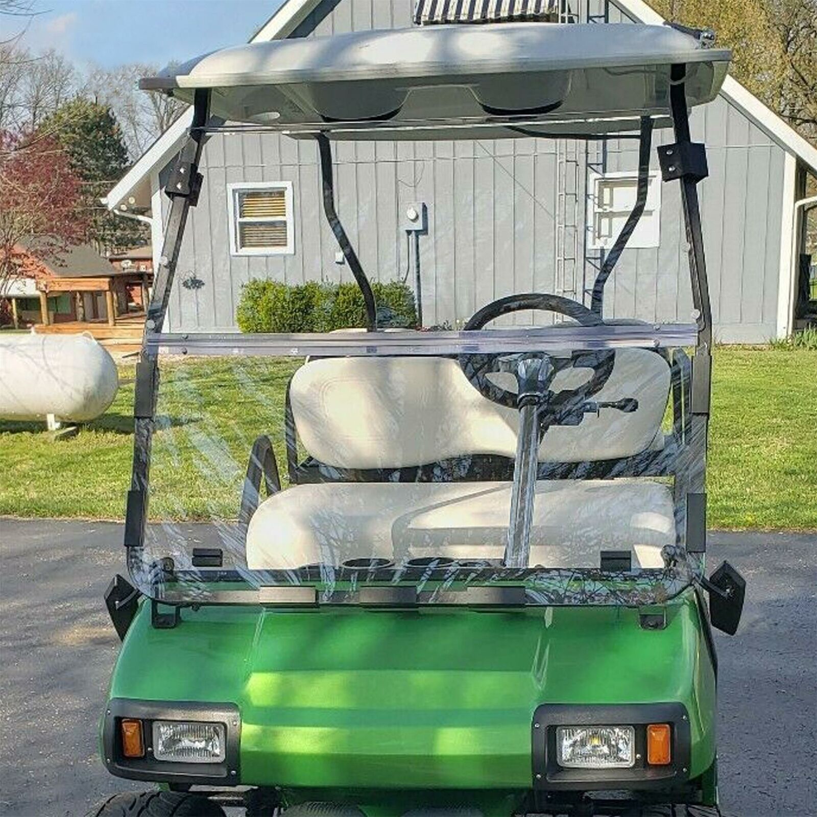 Teledu For Club Car DS Clear Windshield 2000.5 -UP Golf Cart Folding Polycarbonate