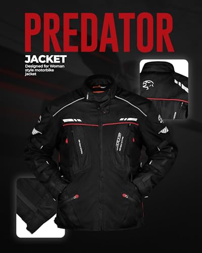 JAG Touring Motorcycle Jacket for Men, Dual Sports Water Resistant Adventure Riding Jacket with Cordura Fabric & CE Armor