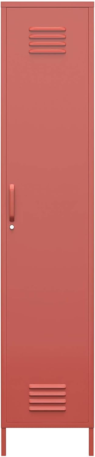 REALROOMS Shadwick Single Metal Locker Storage Cabinet, Black