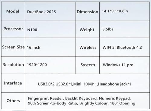 16 Inch Gaming Laptop, Laptop Computer 2025 Windows 11 Pro, 16GB RAM 512GB SSD, Intel 12th Gen N95 Processor(up to 3.4GHz), Backlit Keyboard, Fingerprint Unlock, FHD 1920 * 1200