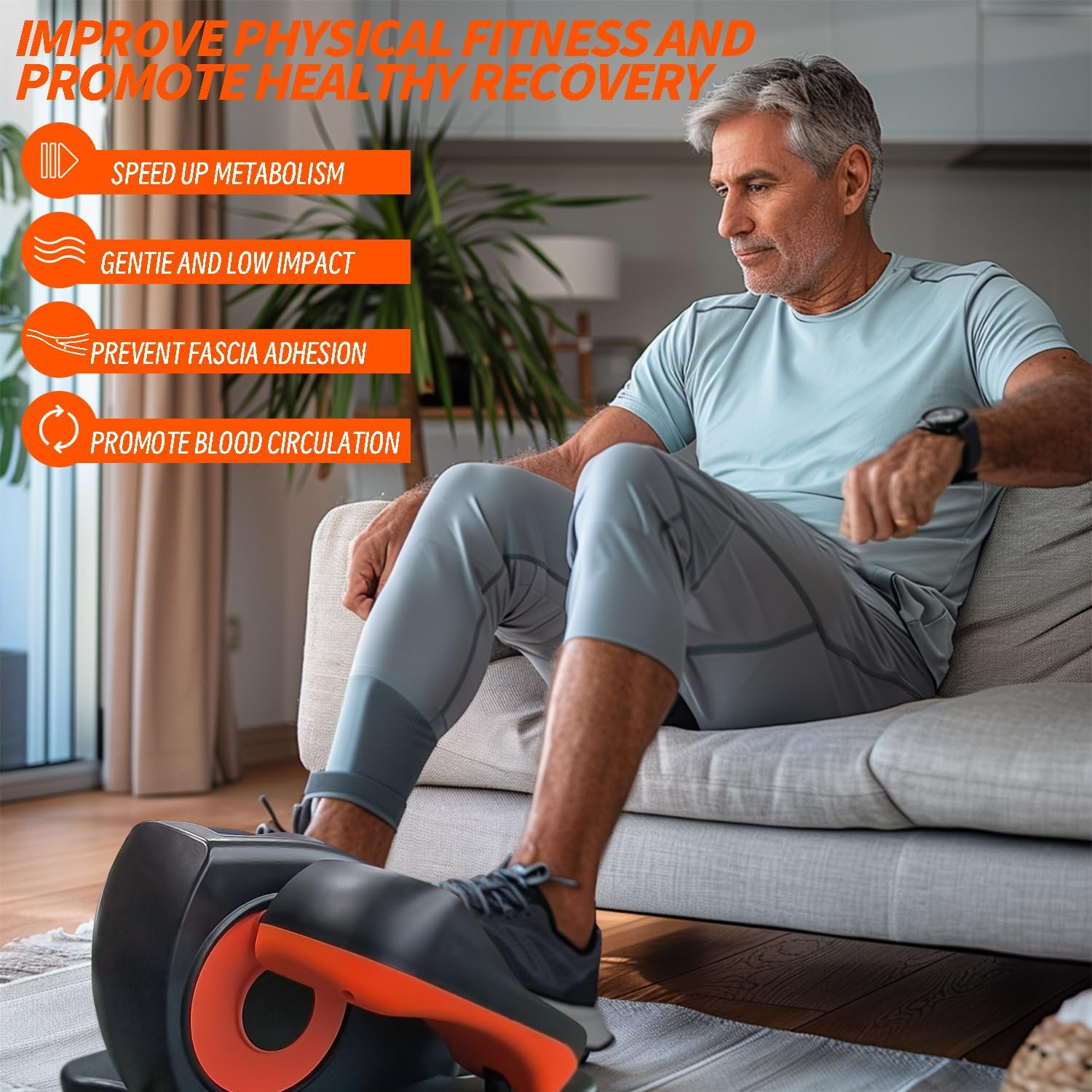 QYIQYA Under Desk Elliptical Elliptical Machines, Portable Mini Elliptical for Home, Under Desk Bike Pedal Exerciser Exerciser for Seniors