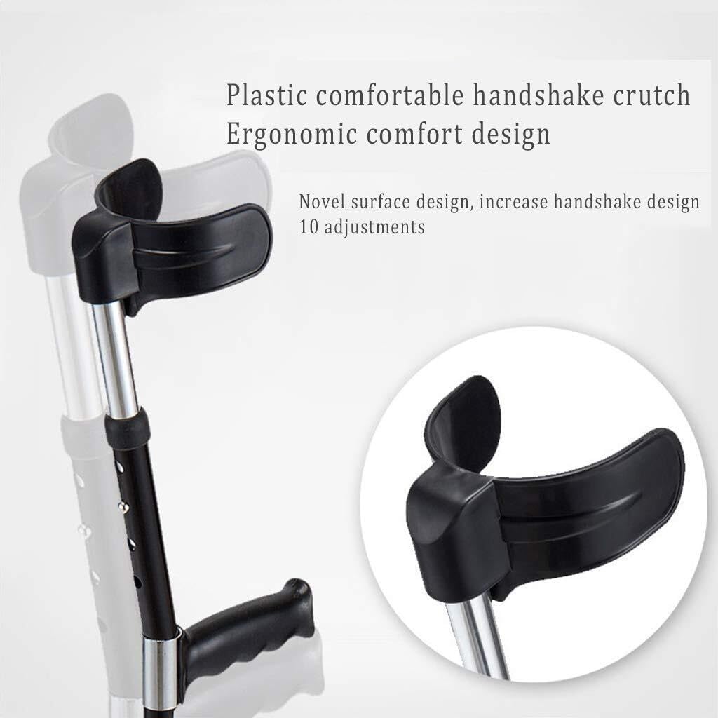 Canes Forearm Crutches, Ergonomic Aluminum Alloy Crutches, Lightweight and Easy to Carry Elbow Crutches, Adjustable in 10 Steps, sui