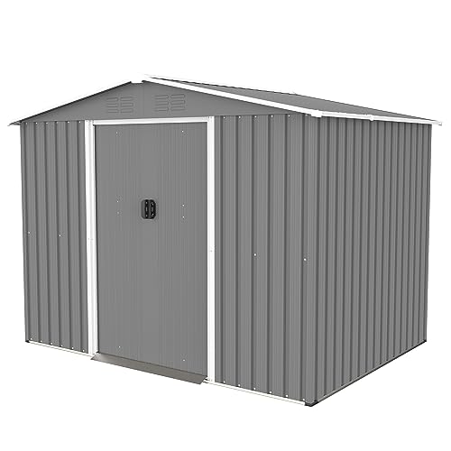 6x4 Ft Outdoor Storage Shed, Heavy-Duty All-Weather Tool Shed with Lockable Doors, Durable Resin Construction for, Patio & Backyard Organization Black
