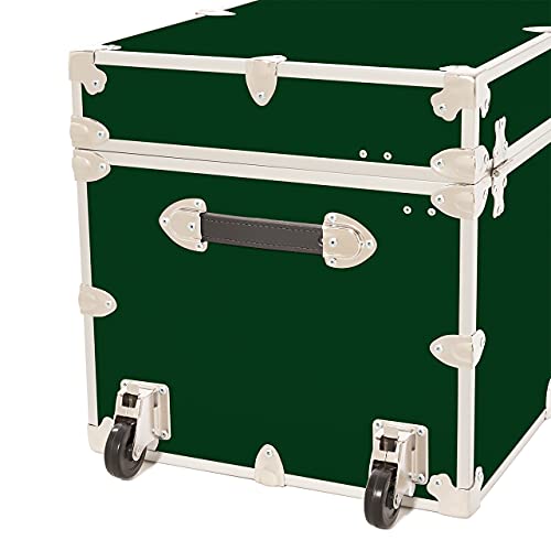 Rhino Trunk & Case XXL Leather Embossed Vinyl Trunk with Removable Wheels, College, Home & Office Storage 36"x18"x18" (Purple)