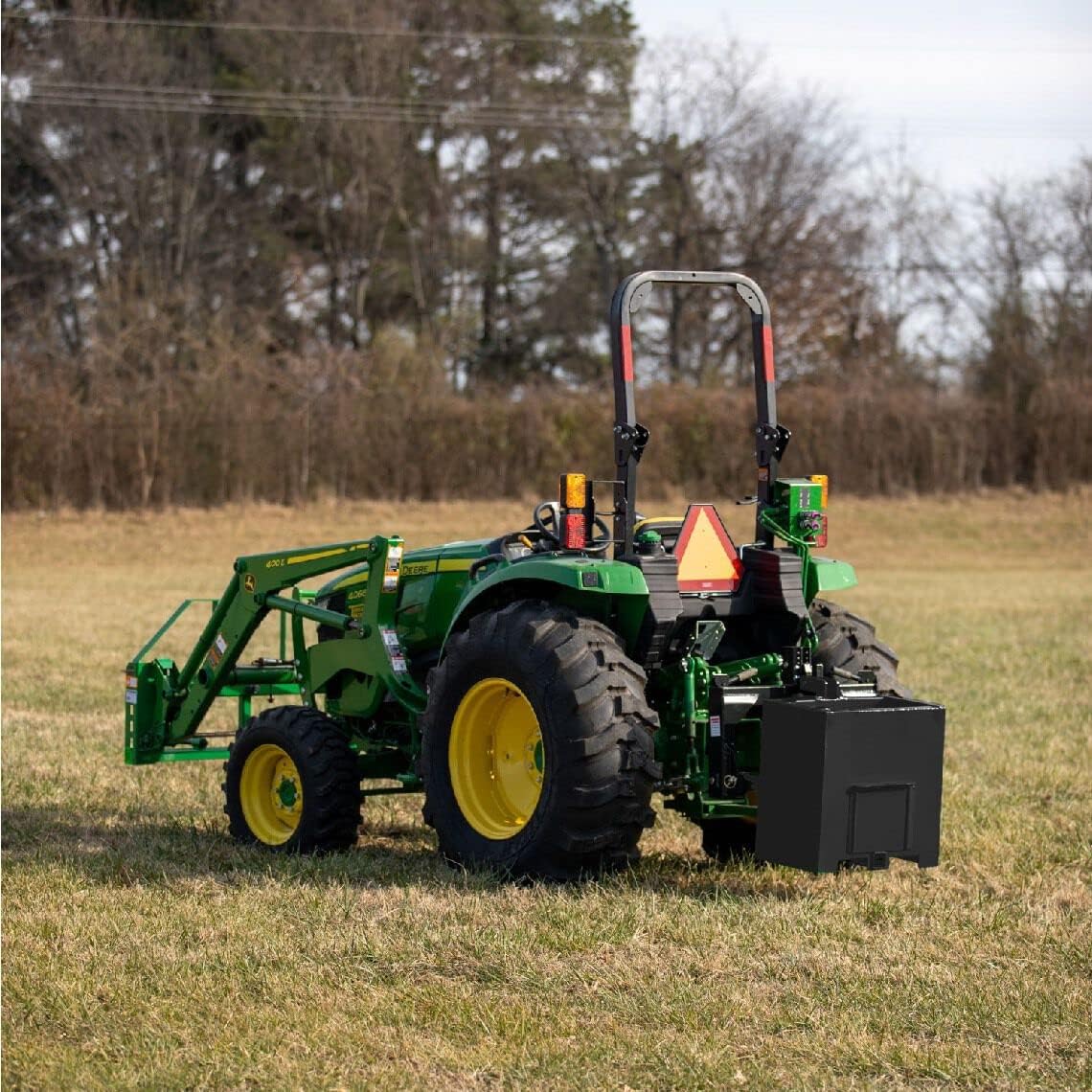 Titan Attachments Ballast Box for 3 Point Category 1 Tractor and Loader Hitches Quick Hitch Compatible