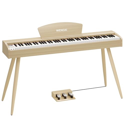 88 Key Fully Weighted Electric Piano Keyboard Hammer Action Full-size Digital Pianos for Beginners Adults Wooden Upright Piano with Sheet Music Stand Triple Pedal, Supports USB-MIDI Black