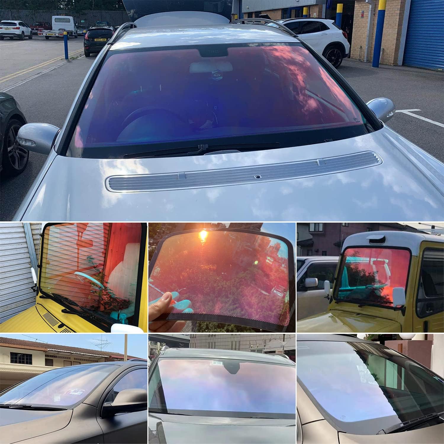 TOYOCO Window Tint Film for Cars, Car Window Tint Chameleon Color, 70% VLT Car Shade Front Windshield, Heat & UV Block and Scratch Resistant, Blackout Window Film Auto Car 29.29" in x 9.84' Ft Roll Pack of 2