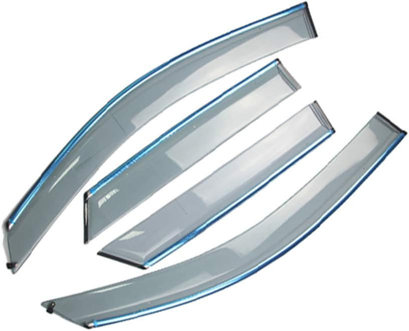 Side Window Deflectors for Audi Q5 2010-2018 4PCS Car Window Visor Sun Rain Smoke Vent Shade Tape-On Outside Visors