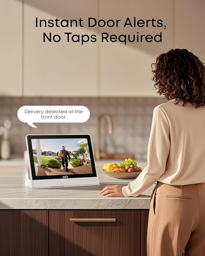 eufy Security eufy Smart Display E10, Smart Home Hub, 8" Control Panel, Compatible Devices, Four Views on One Screen, Instant Door Alerts, Daily Event Reports, One Tap Control
