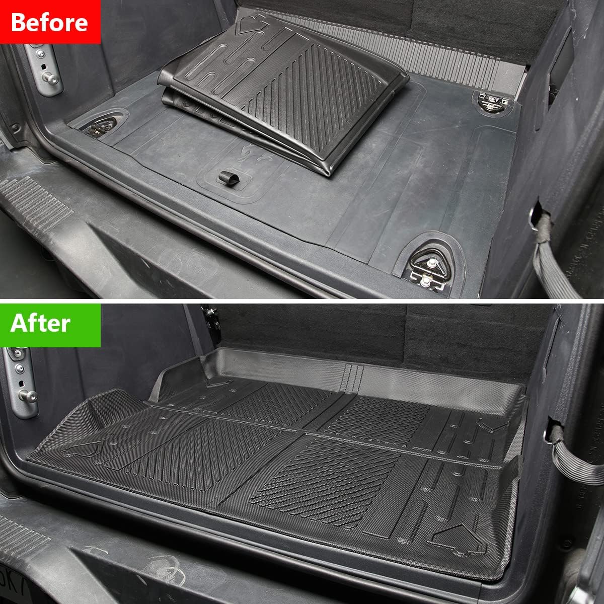 Cargo Liner Floor Mat for Ford Bronco Accessories 2021 2022 All Weather Cargo Tray Liner Waterproof Rear Cargo Mat for 2021 2022 Ford Bronco Accessories 4-Doors TPE Trunk Liner