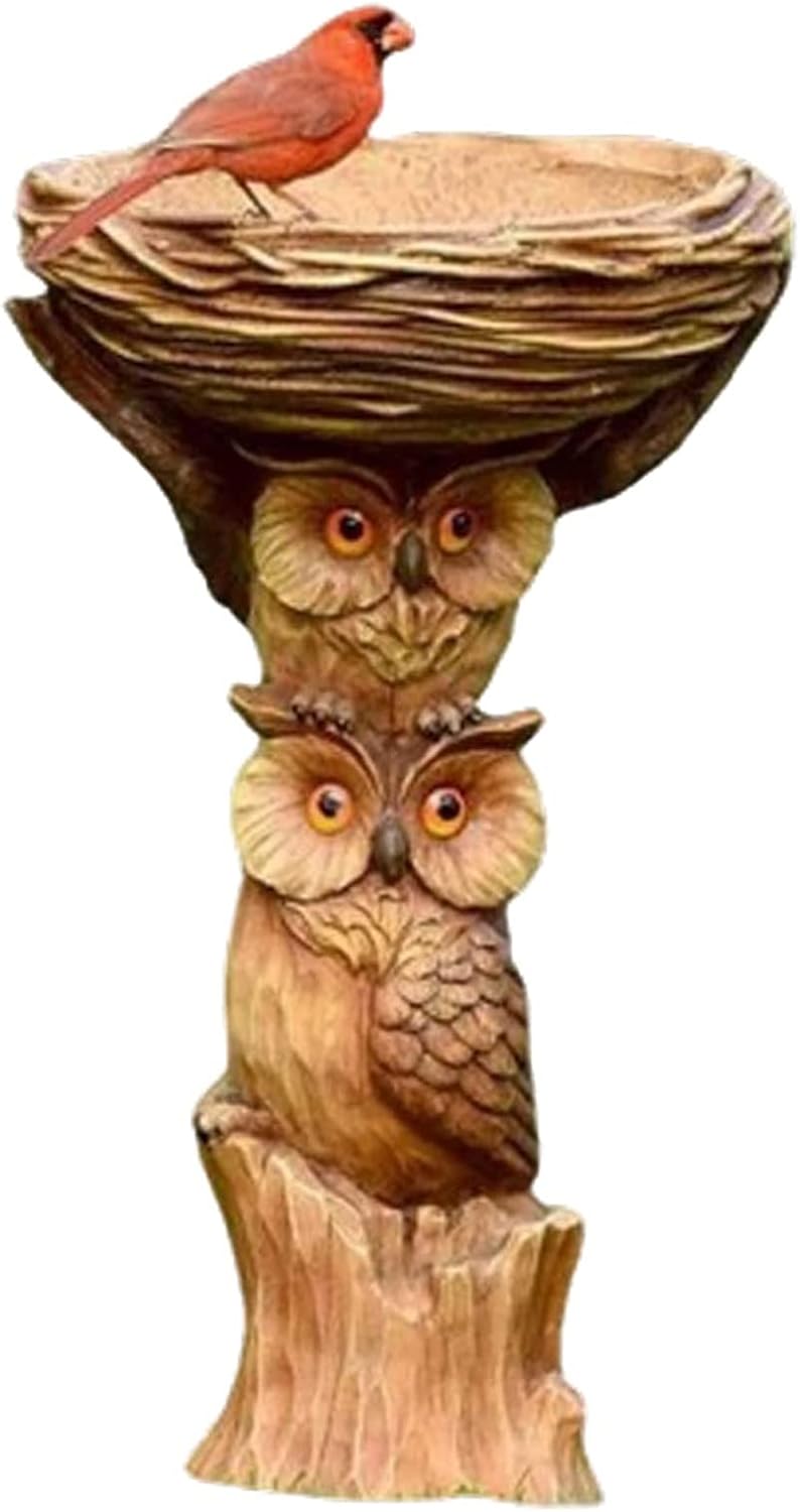 Resin Outdoor Bird Bath Bowl - Elegant Crafted Hummingbird Waterer for Garden Décor and Attracting Birds