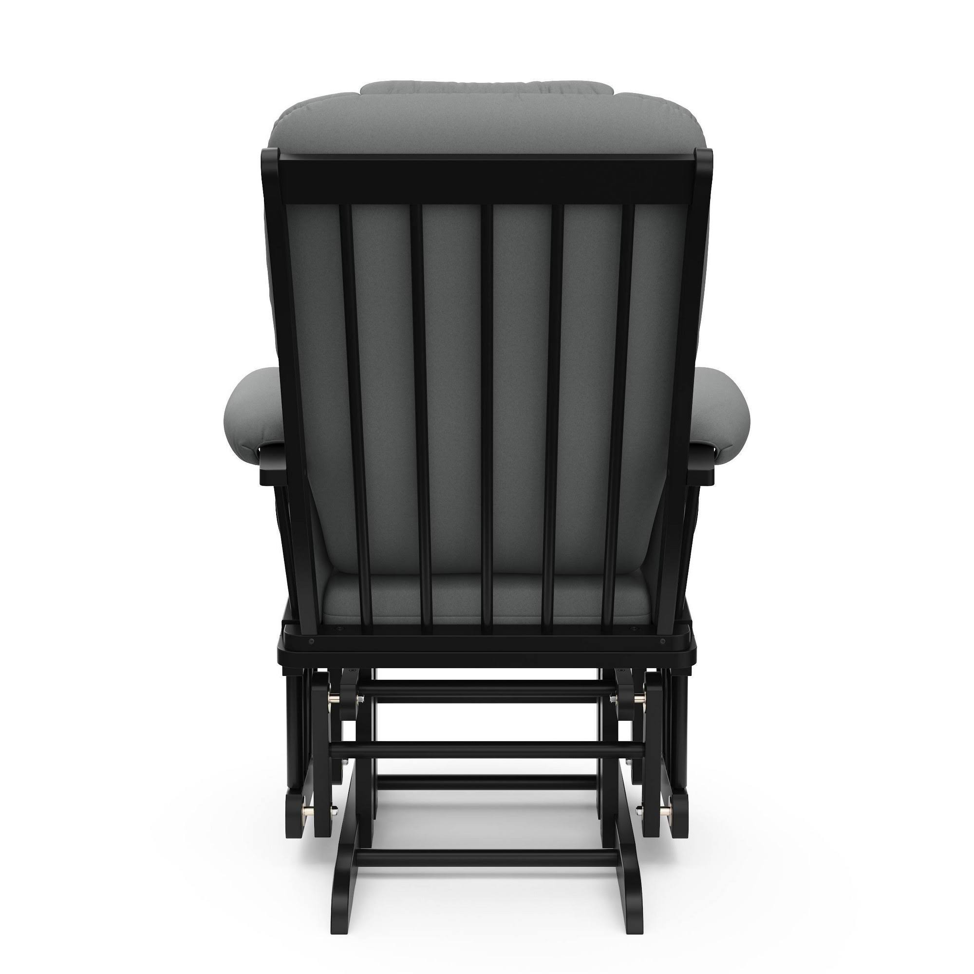 Storkcraft Tuscany Black Glider and Ottoman - Gray