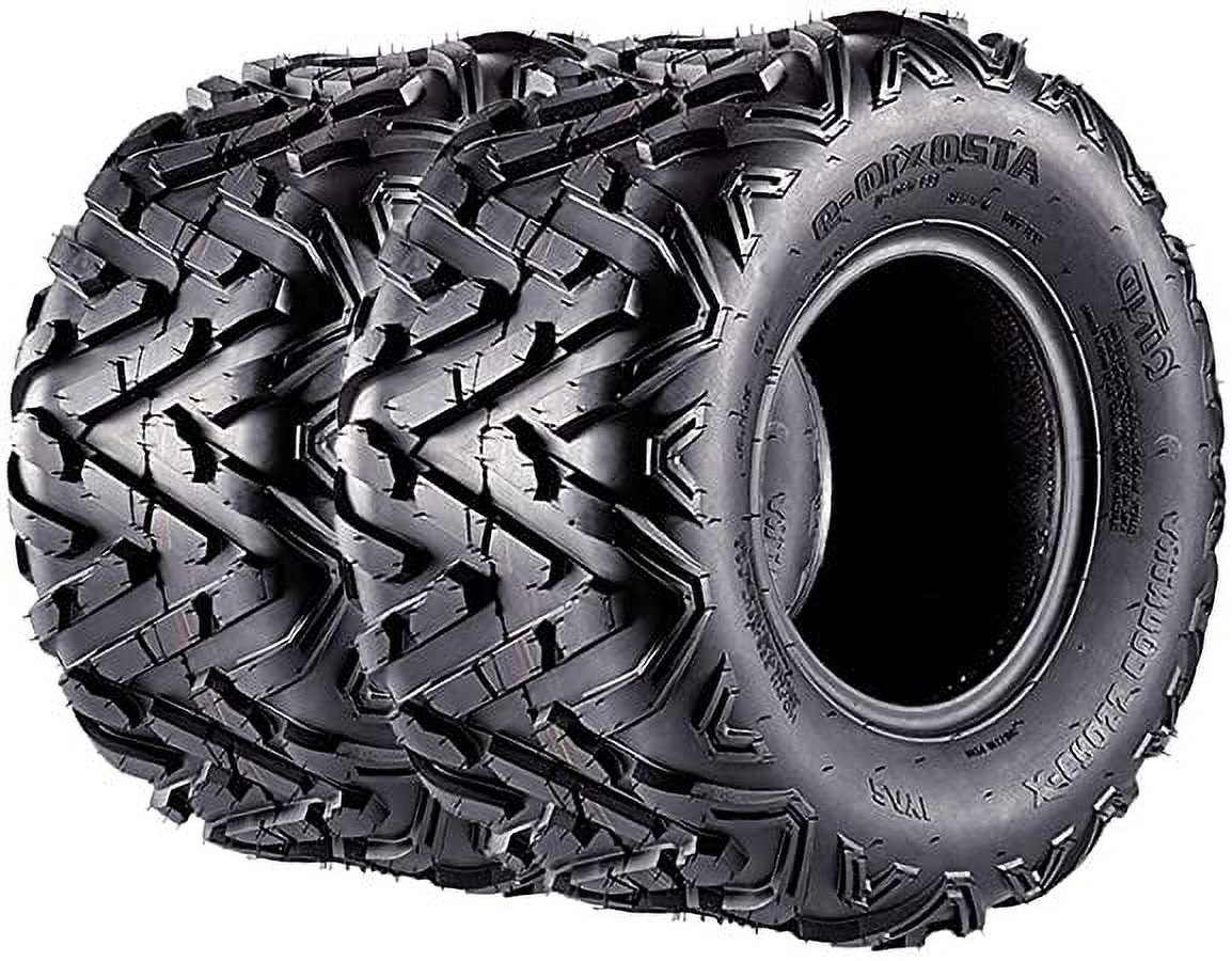Set of 2 Sport Quad ATV Tires 20x10x9 20x10-9 20 10 9 Rear Off-Road Tire, 6PR, Speed Rating F, Racing UTV Tire