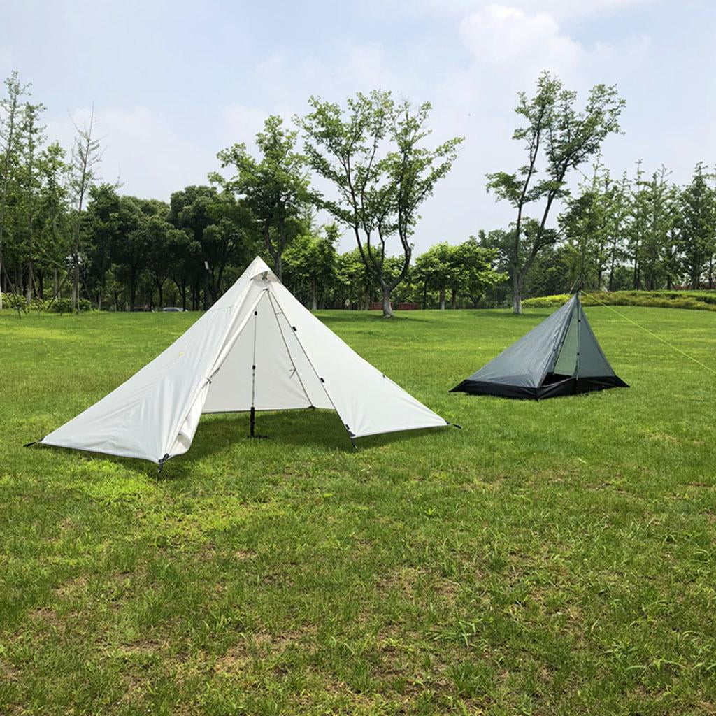 1 Person 3- Waterproof Camping Outdoor Tent Backpacking Hiking Gray White