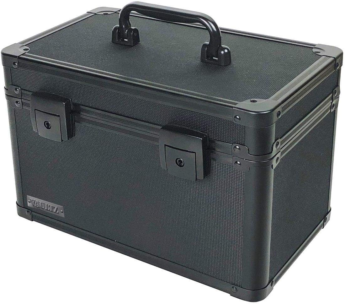 Vaultz Large Locking Storage Case with Dividers, 14 L x 9.12 H x 8.5 W Inches, White (VZ00068)
