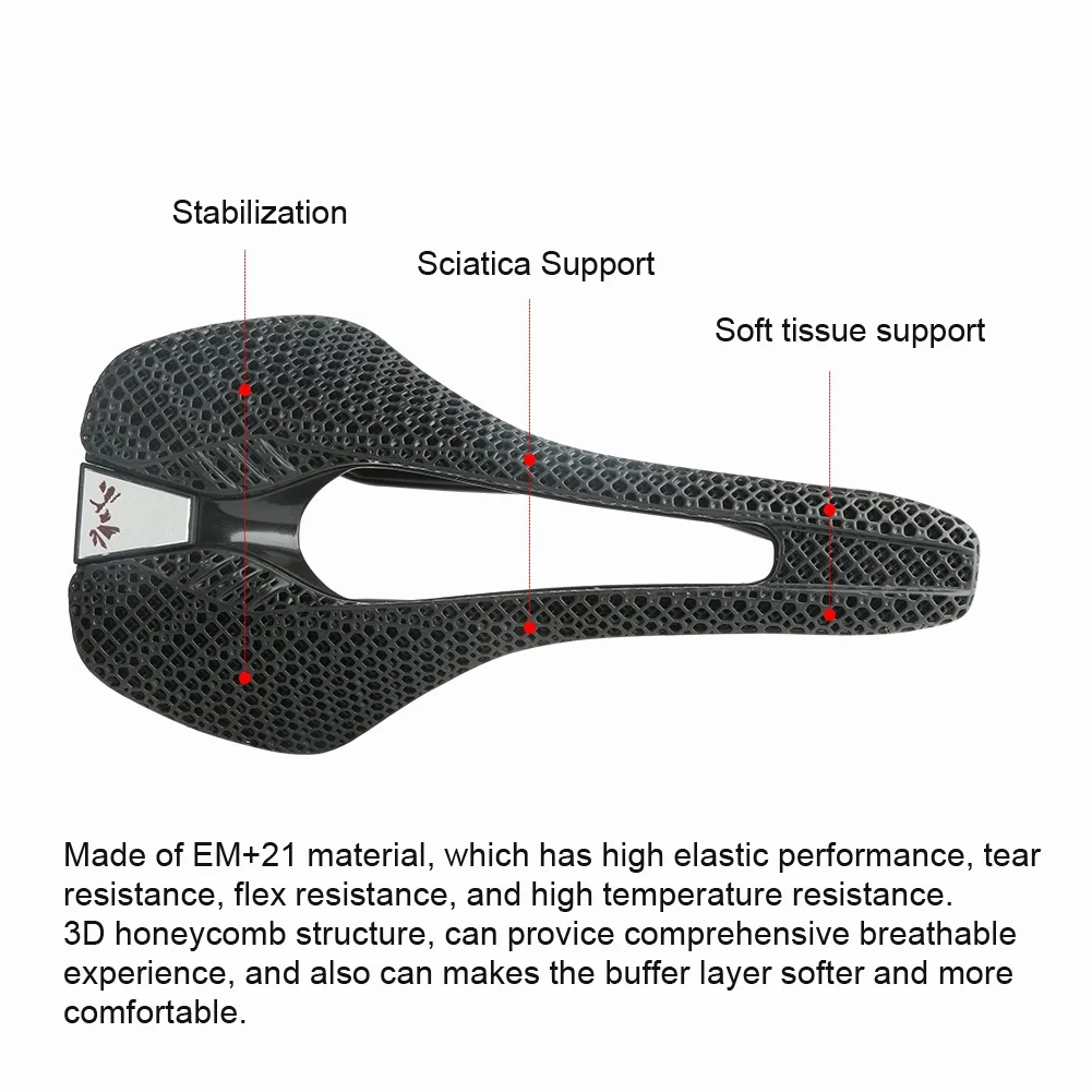 RACEWORK Bicycle saddle,Mountain Road Saddle 3d Printed Saddle Mtb Mountain Road Saddle Huiop 30crmo Mewmewcat Laoshe