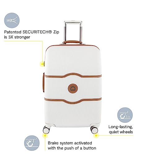 DELSEY PARIS Chatelet Air 2.0 Hardside Luggage with Spinner Wheels, Angora, Checked-Large 28 Inch