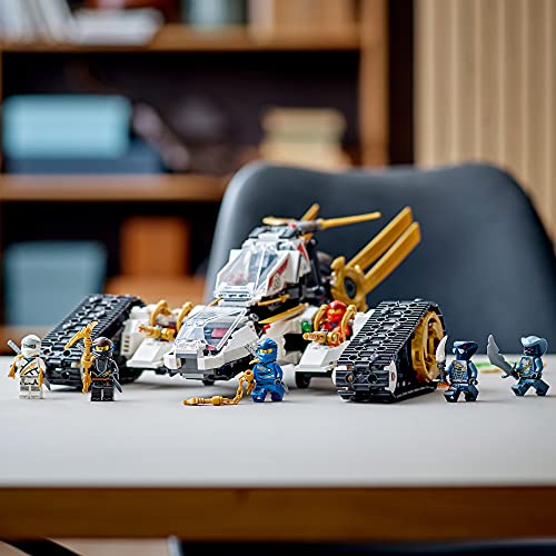 LEGO NINJAGO Legacy Ultra Sonic Raider 71739 Ninja Toy Building Kit with a Buildable Plane and Motorcycle Toy, Featuring 7 Collectible Minifigures