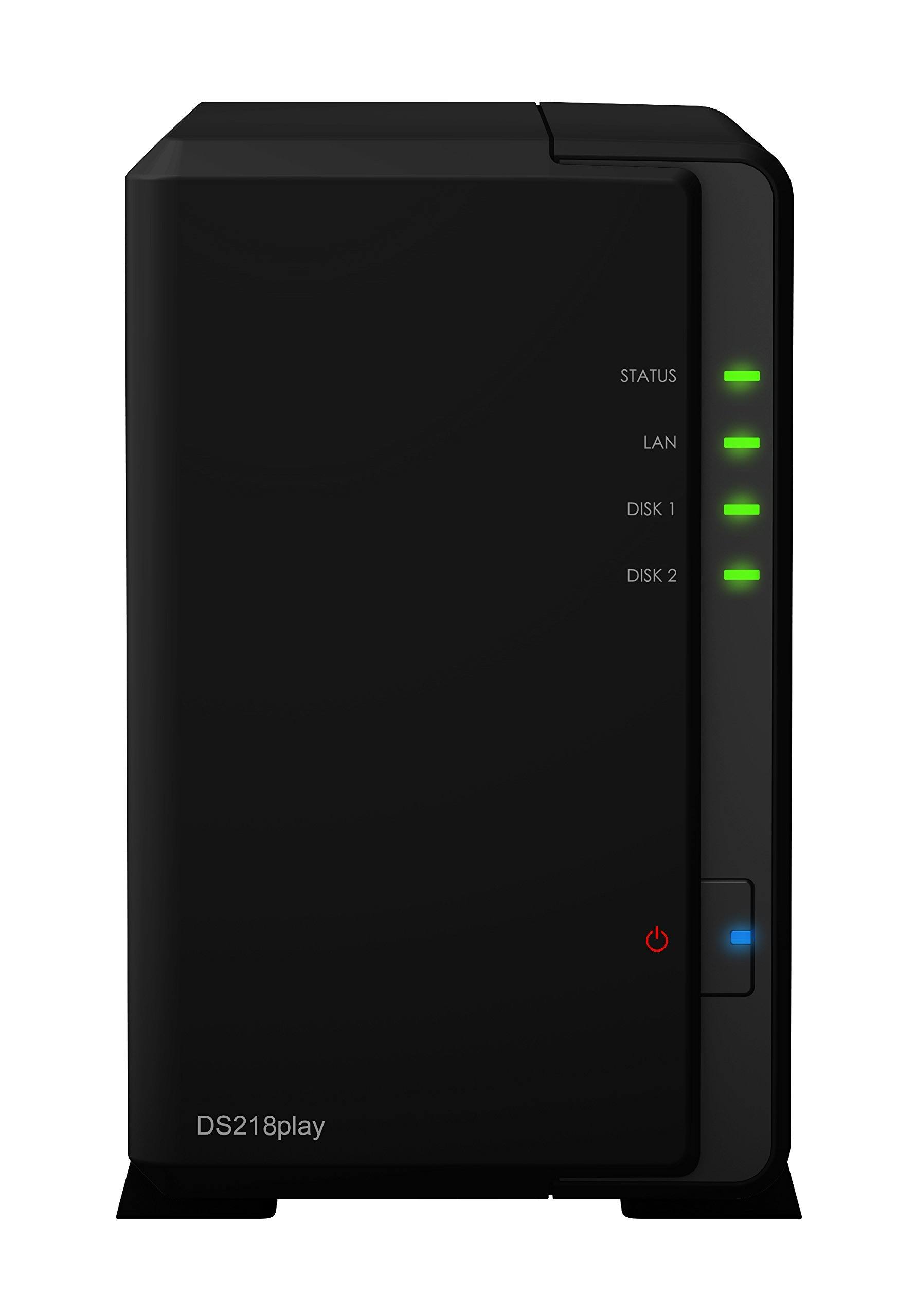 Synology Disk Station DS218play 2-Bay Diskless NAS Server - SATA 6Gb/s
