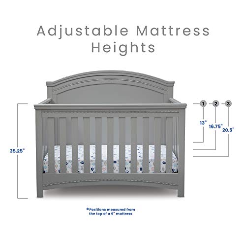 Delta Children Simmons Kids SlumberTime Emma 4-in-1 Convertible Baby Crib N More - Greenguard Gold Certified