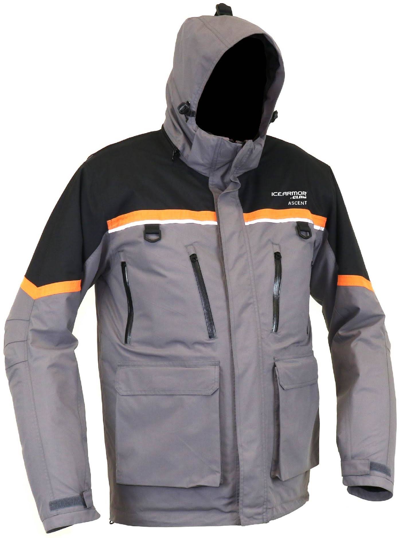 IceArmor by Clam Ascent Float Parka - Charcoal/Black/Orange - M