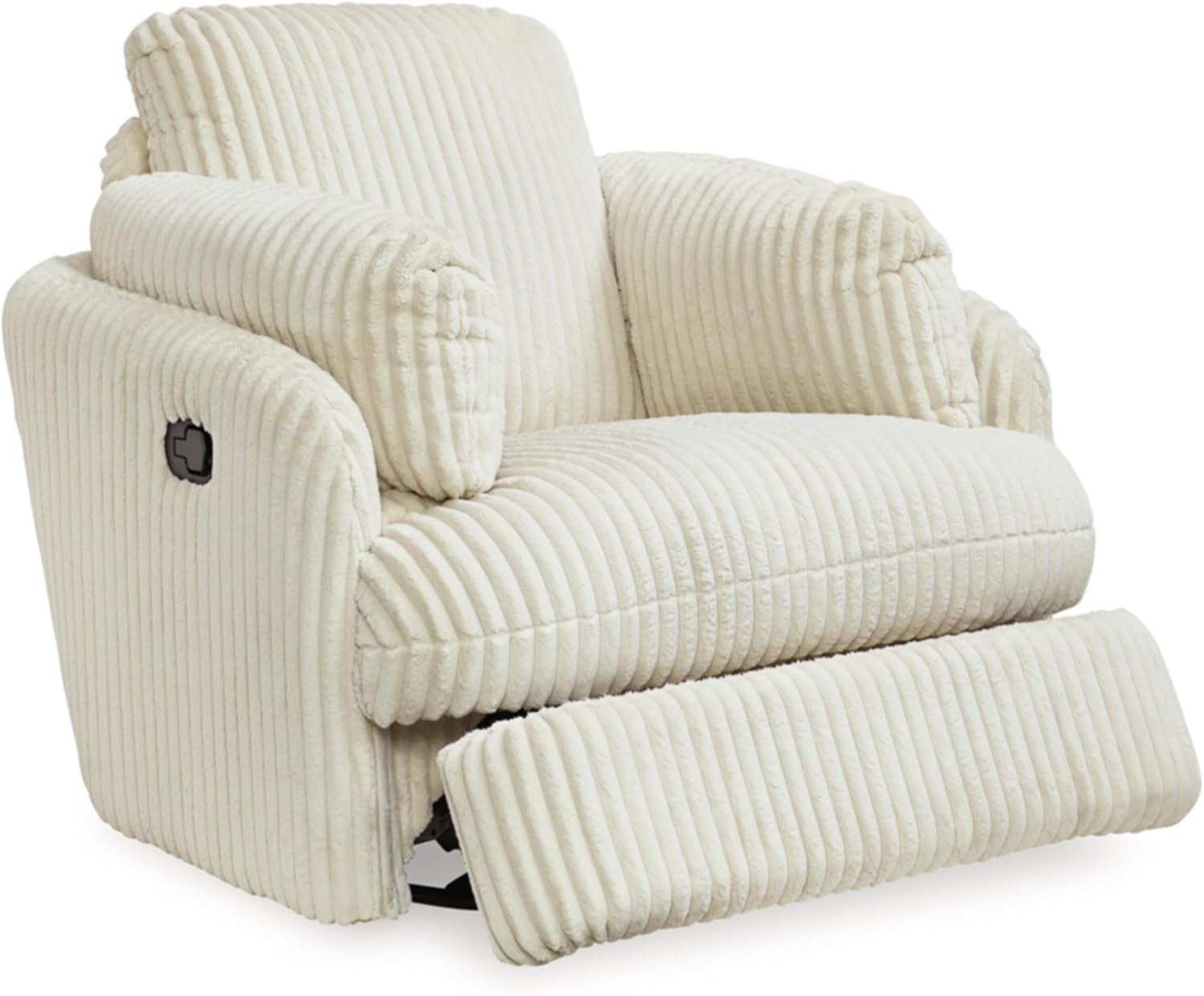 Signature Design by Ashley Tie-Breaker Swivel Glider Recliner, 40" W x 39" D x 37" H, White