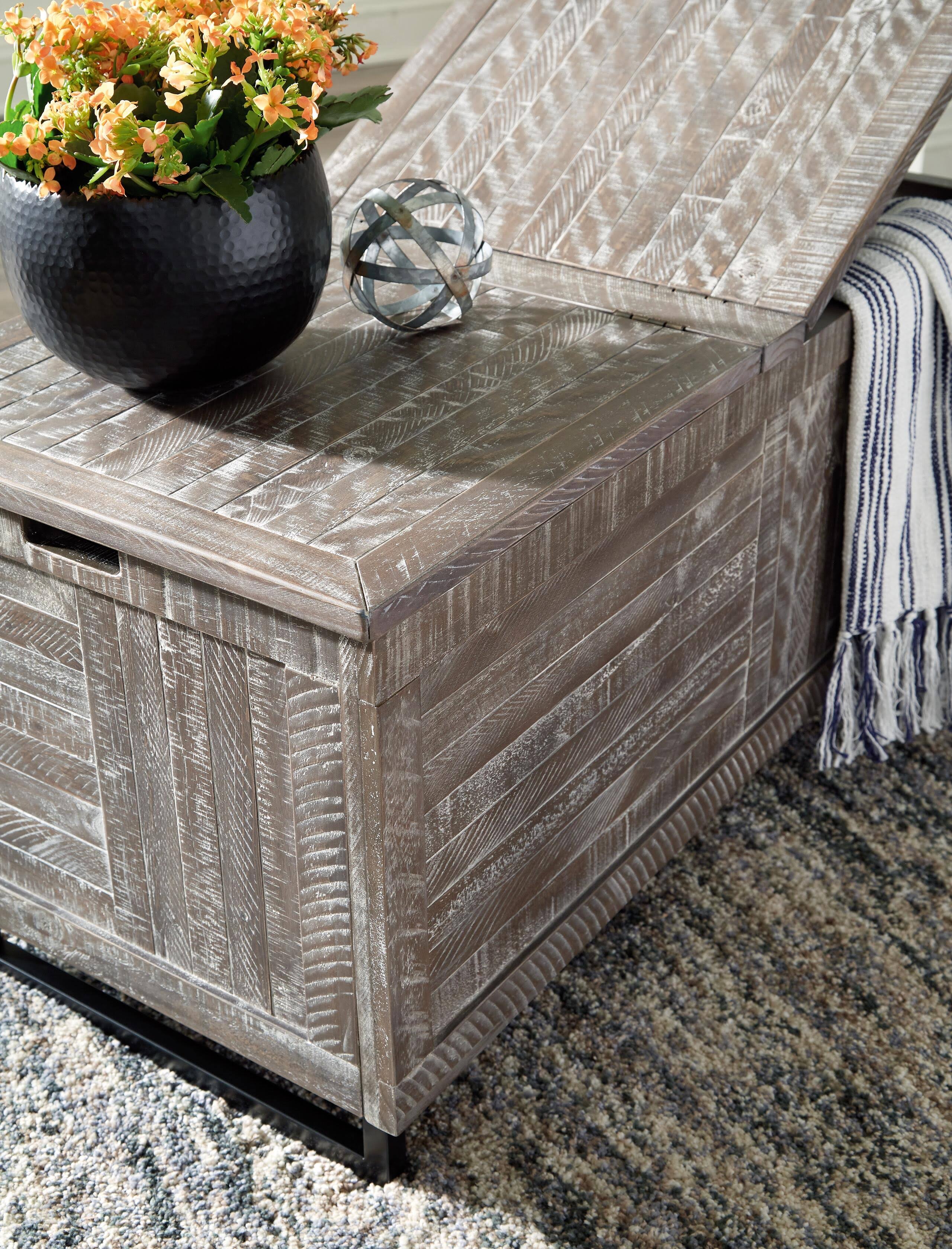 Coltport Storage Trunk (Distressed Gray) by Ashley Furniture