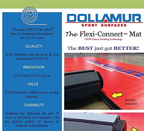 10'x10'x1.25" Dollamur FLEXI-Connect® Wrestling Mat