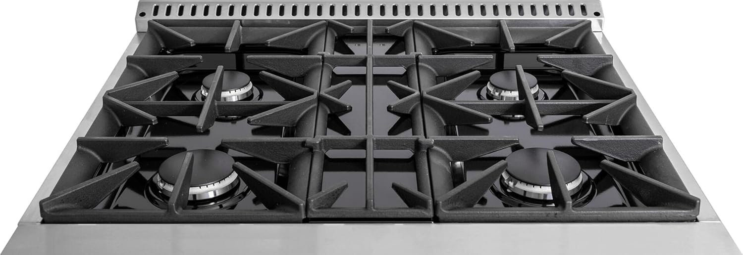 Forte FGR304BSS 30 Freestanding Gas Range with 4 Sealed Burners Oven Capacity in Stainless Steel