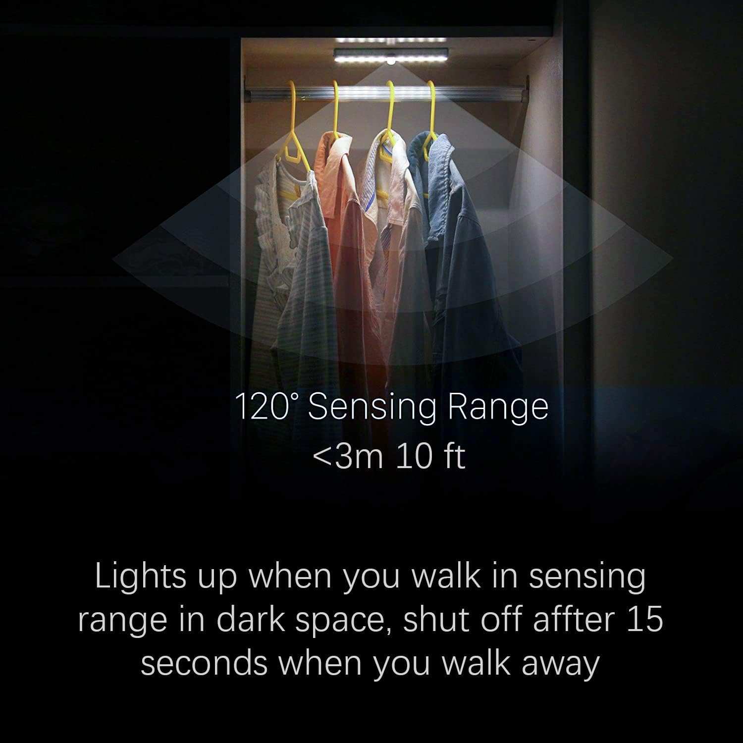 Led Motion Sensor Closet Lights 5 Pack, Wireless Under Cabinet Lighting Rechargeable Under Counter Lights, Homelife Motion Sensor LED Lights, Stick-on Anywhere Night Light Bar for Kitchen Wardrobe