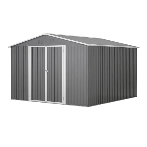 6x4 Ft Outdoor Storage Shed, Heavy-Duty All-Weather Tool Shed with Lockable Doors, Durable Resin Construction for, Patio & Backyard Organization Black