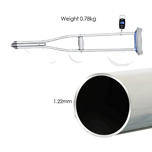 Adult Armpit Crutches Adjustable Height Built-in Spring Shock-Absorbing Adult Stainless Steel Crutches Comfortable Crutches