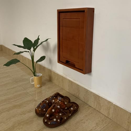 Wall Fold Up Chair Solid Wood Stool 6.8cm Thick Mini Wall Stool 40x40cm Entrance Shoe Changing Stool Porch Wardrobe Balcony Easy to Install (Color : Wood)