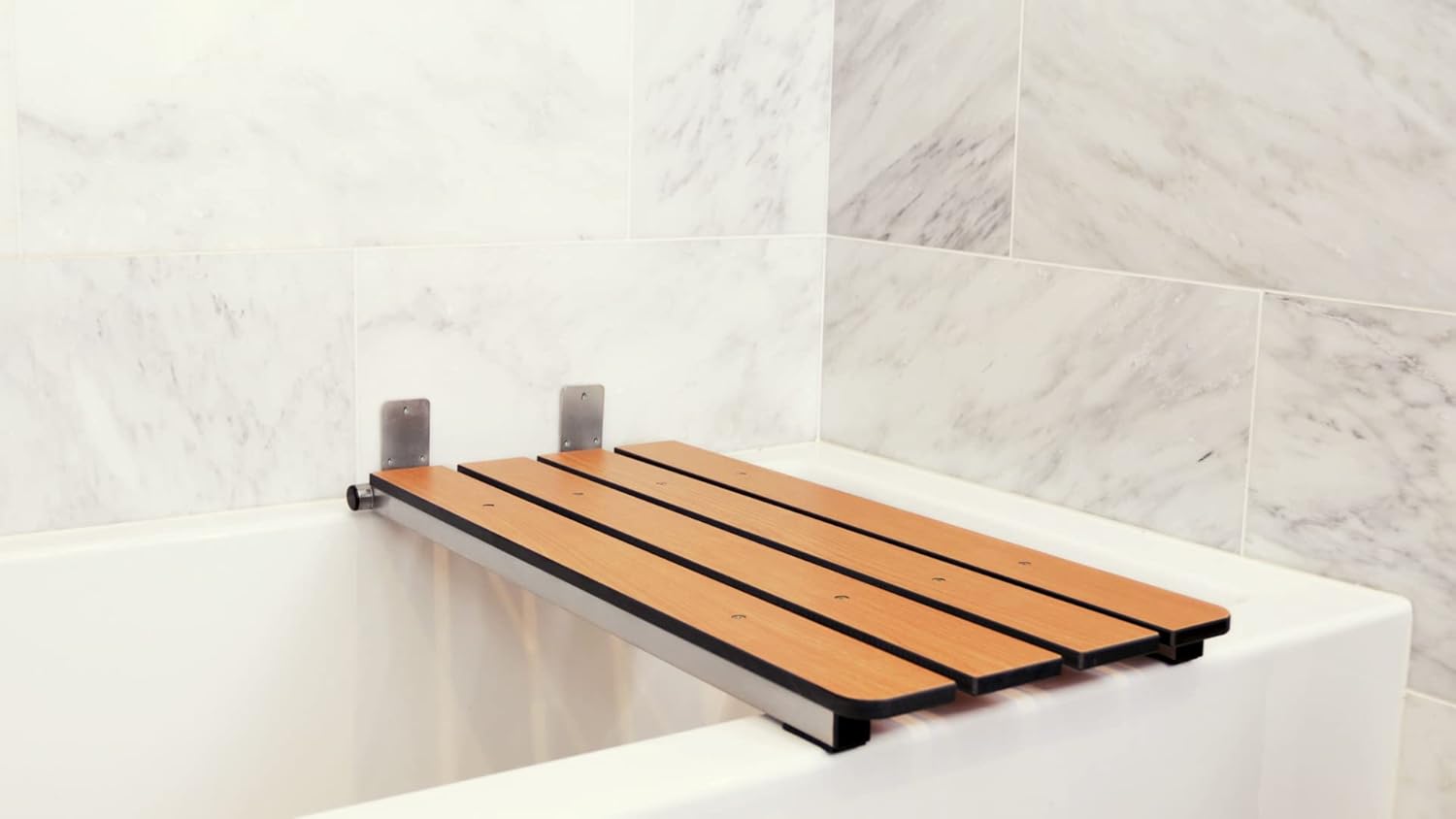 Seachrome 32-Inch ADA Bathroom End-Mounted Folding Bath Tub Seat