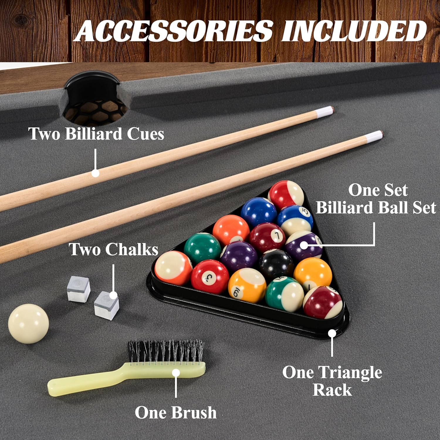 Barrington Billiards 5.5' Urban Drop Pocket Table with Pool Ball and Cue Stick Set, Perfect for Game Rooms