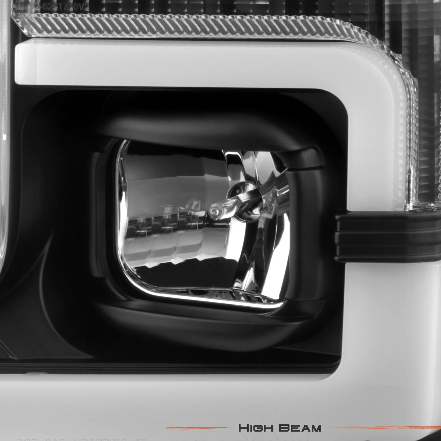 AKKON - Fits 2017-2018 Ford F250 / F350 / F450 Superduty Halogen [Tube Bar] Projector Black Headlights w/ Sequential LED Signal