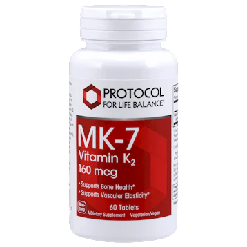 MK-7 vitamin K2 60 tabs by Protocol For Life Balance - Kansas Nuitrition - HNZSDS