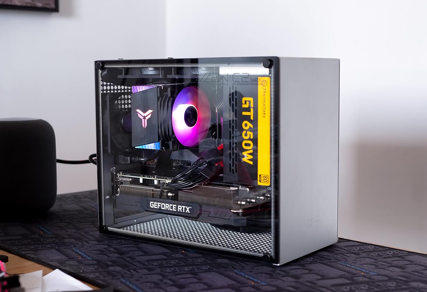 MATX PC Case in Mini-Size, Portable Gaming Computer Case, Aluminum Micro ATX Case for DIY Installation