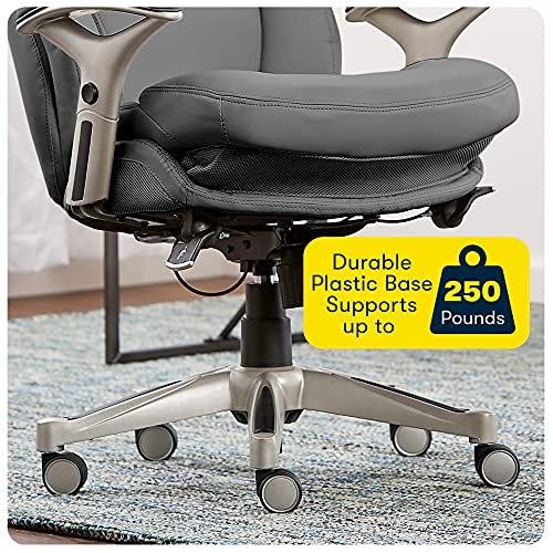 Serta Works Executive Office Chair with Back in Motion Technology, Opportunity Gray Bonded Leather