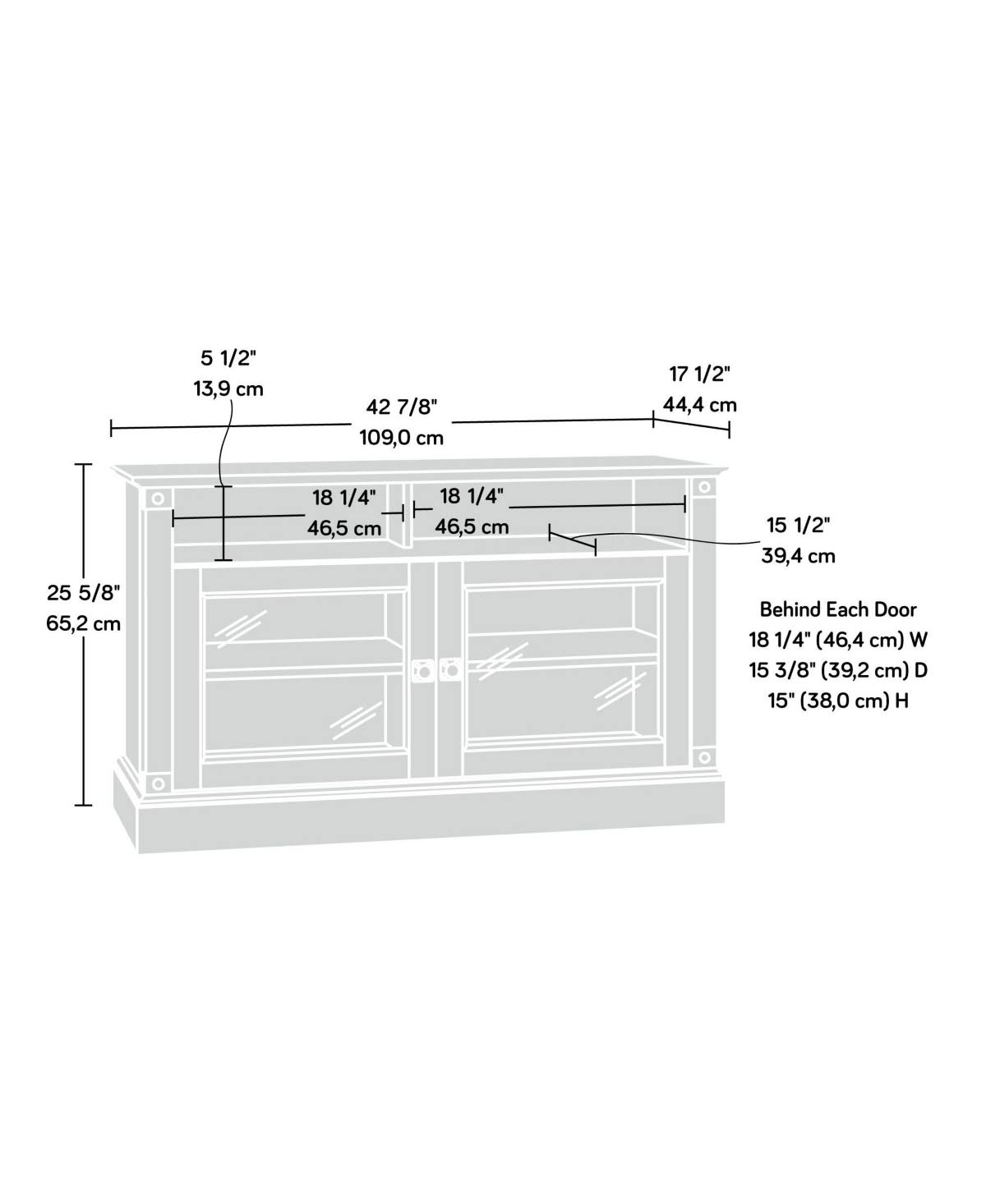 Sauder Carson Forge Panel TV Stand, Coffee Oak
