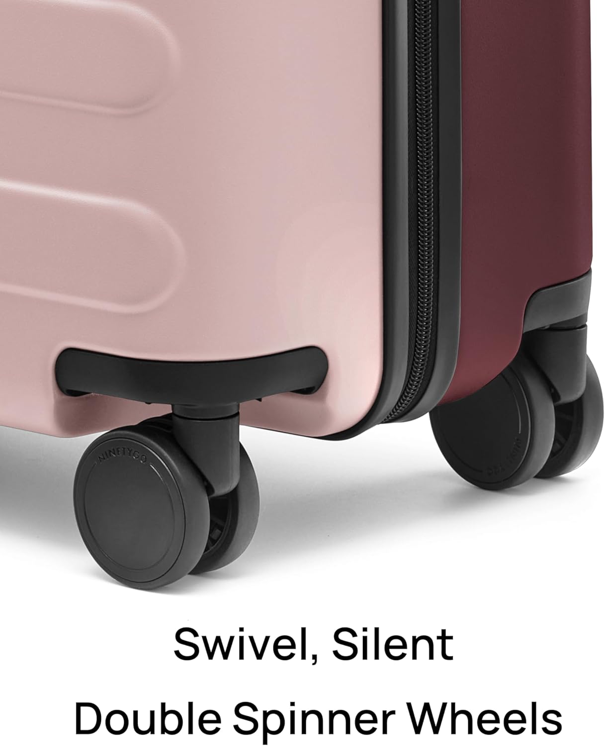 Carry on Luggage 22 X 14 X 9 Airline Approved, 20 Inch Luggage for 3-5 Days Travel, Double Spinner Wheels, 100% Hardshell PC, TSA Lock (Pink Red, Rhine)