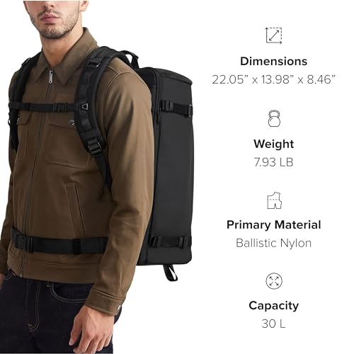 TUMI - Alpha Bravo Endurance Backpack - Large Travel Laptop Backpack - 22.0" X 14.0" X 8.5" - For 17" Laptop - Midnight Navy/Khaki