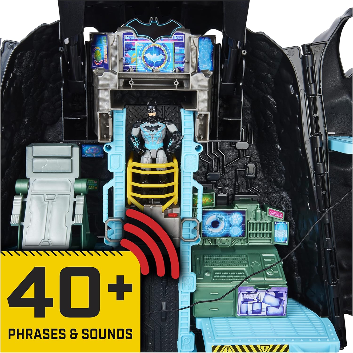 DC Comics Batman, Bat-Tech Batcave, Giant Transforming Playset with Exclusive 4&rdquo; Batman Figure and Accessories, Kids Toys for Boys Aged 4 and Up