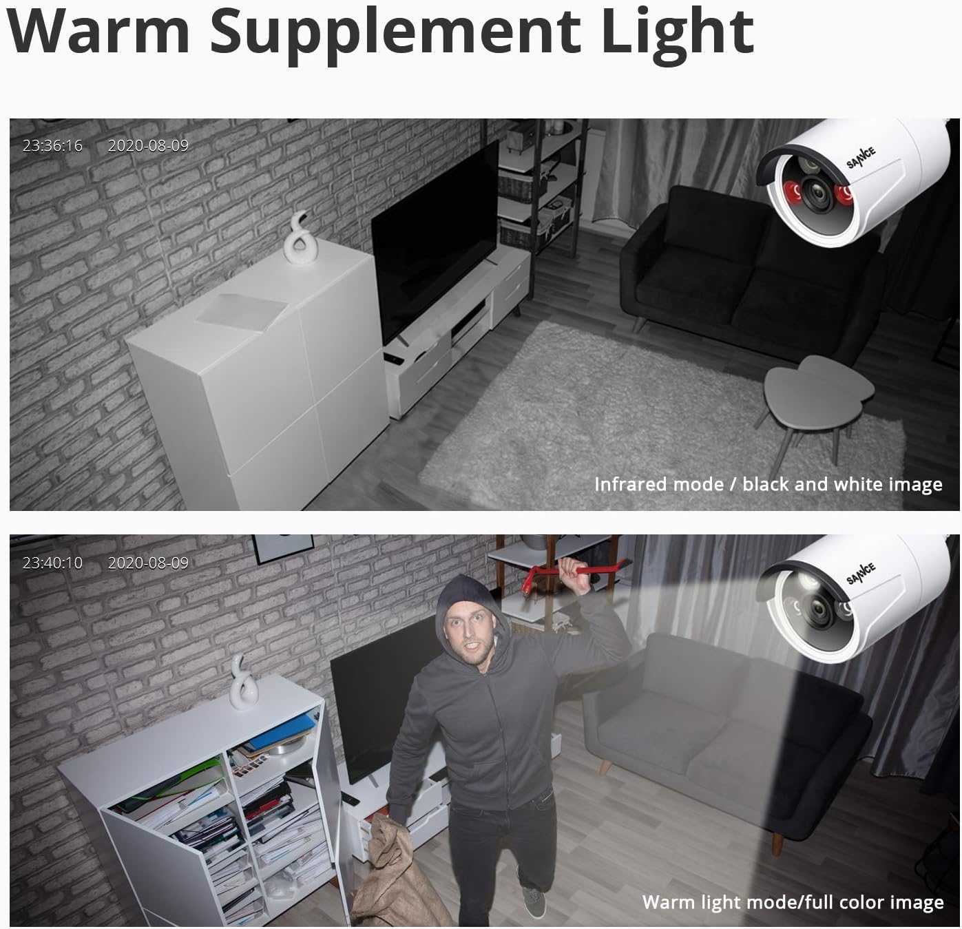 Wireless Security Camera System SANNCE 1080p 8 Channel WiFi IP NVR with 4 Pcs Outdoor Wireless CCTV Surveillance Cameras for Remote Access, Home Business, AI Human Detection, No Hard Drive
