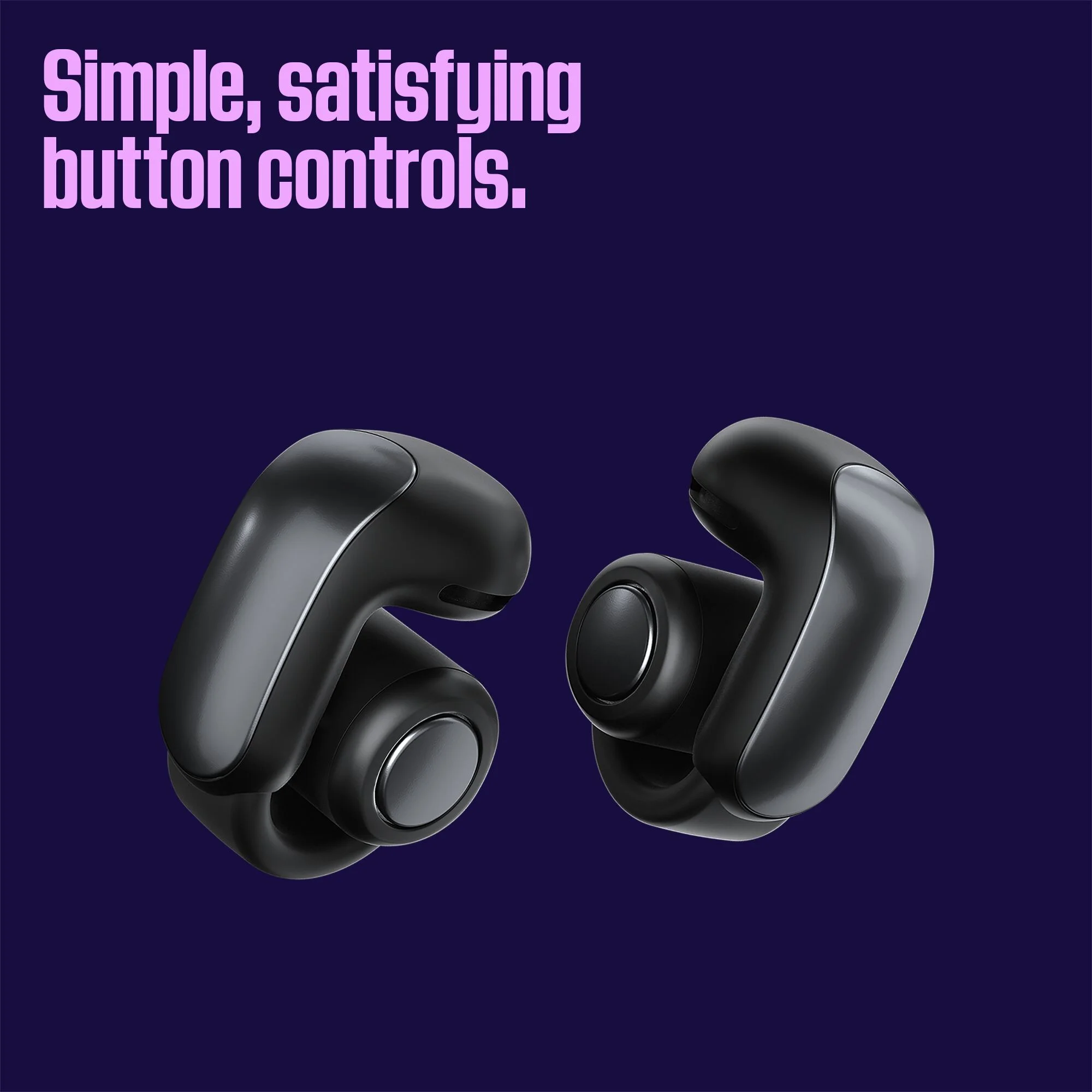 Bose Ultra Open Ear Headphones, Bluetooth Wireless Earbuds with Charging Case, Black