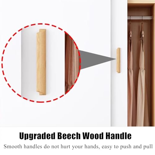 Modern Wood Double Sliding Door Bedroom Wardrobe,Freestanding Clothes Cabinet with Shelves and Clothing Rods, Large Capacity Saves Space Wardrobe Armoire(31.5x17.7x70.8in, Walnut)