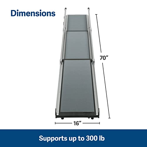 PetSafe Deluxe Telescoping Pet Ramp, X-Large, 47 in. - 87 in., Portable Lightweight Aluminum Dog and Cat Ramp